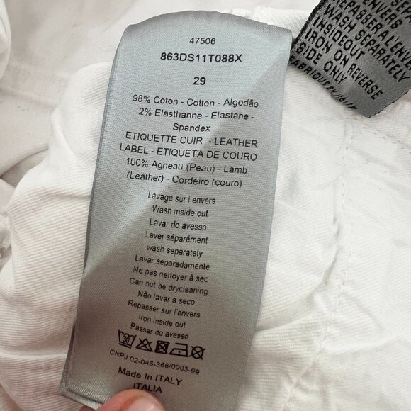 Dior button fly slim 17.5 white men jeans size 29 - Picture 8 of 9